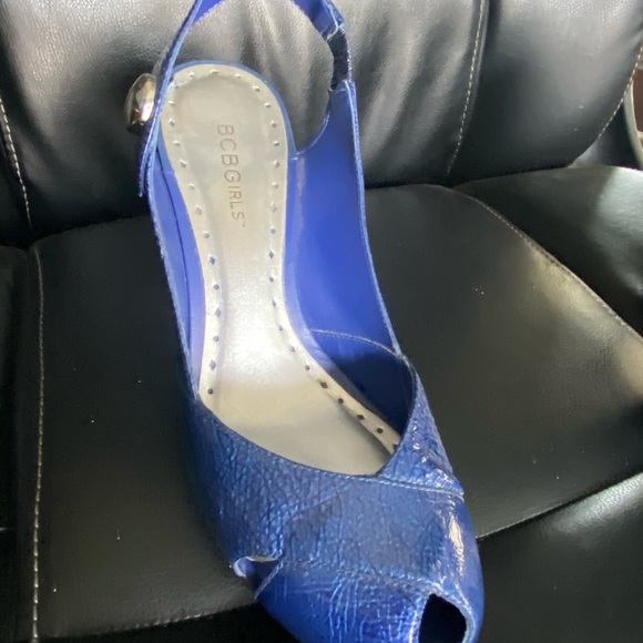 BCBG Strappy Peep Toe Heels - Picture 3 of 4
